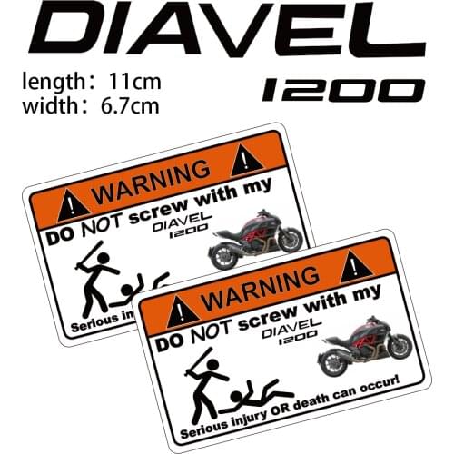 KODASKIN Motorcycle Cheap 2D Creative Warning Sticker Decal for DUCATI DIAVEL 1200