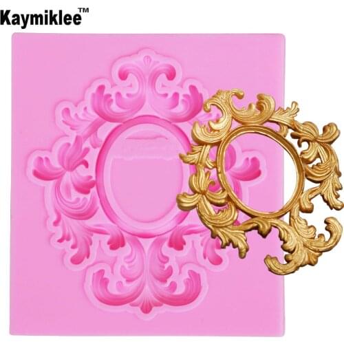 M956 Relief Frame Silicone Mold Resin Cake Border Fondant Cake Decorating Tools Candy Chocolate Gumpaste Moulds
