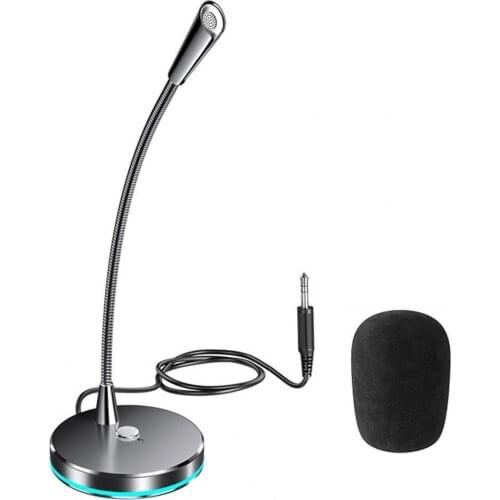Meeting Mircophone Omnidirectional Multifunctional USB Plug/3.5mm Audio Interface Computer Microphone for Gaming Live Broadcast