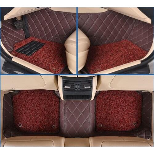 Myfmat custom foot leather car floor mats for KIA Freddy K2 K3 K4 K5 K3S CERATO Carnival VQ Opirus free shipping waterproof safe