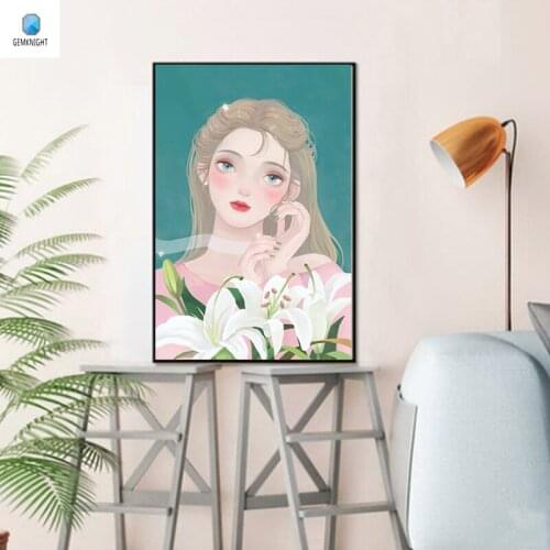 Diy coloring by numbers Anime Girl modular painting anime poster digital paint by numbers gift for friends decor home