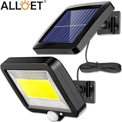 LED Solar Wall Light Waterproof PIR Motion Sensor Lamps 3 Mode Outdoor Pathway Yard Garden Security Lighting for Decor