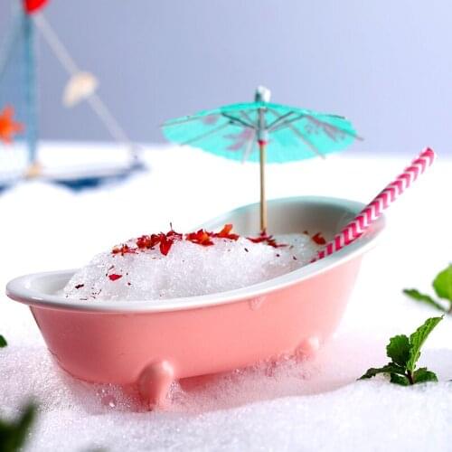 Originality 3D Realistic Bathtub Cocktail Glass Wine Cup Bar Charms Sorbet Smoothie Milkshake Cold Drink Glasses Container