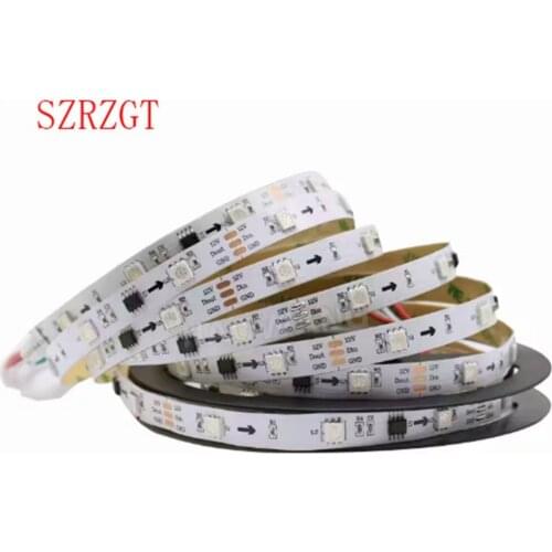 DC12V WS2811 5050 SMD RGB Strip Addressable 30/60leds/m Led Pixels External 1 ic control 3 Leds 5m/roll waterproof IP67/IP30