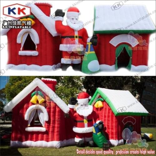 Factory Handmade Santas Christmas Inflatable Grotto Decoration For Hire