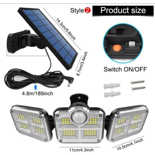Googor 20w Super Bright Solar Lights 120led IP65 Waterproof Outdoor Indoor Solar Lamp With Adjustable Head Wide Lighting Angle