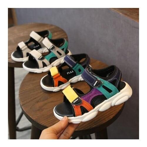 Summer Kids Casual Shoes open Toe Toddler Boys Girls Sandals Orthopedic Sport PU Leather Baby Beach Sandals Shoes