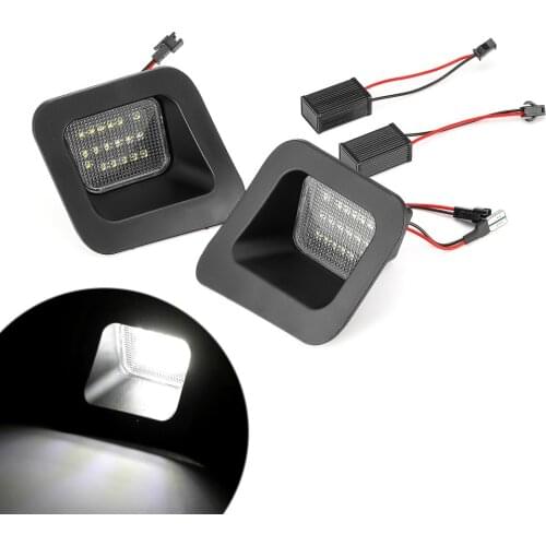 2 pieces For Dodge Ram 1500 2500 3500 LED Rear License Plate Lights Canbus Error Free Number Plate Lights SMOKED LEN 2003-2018