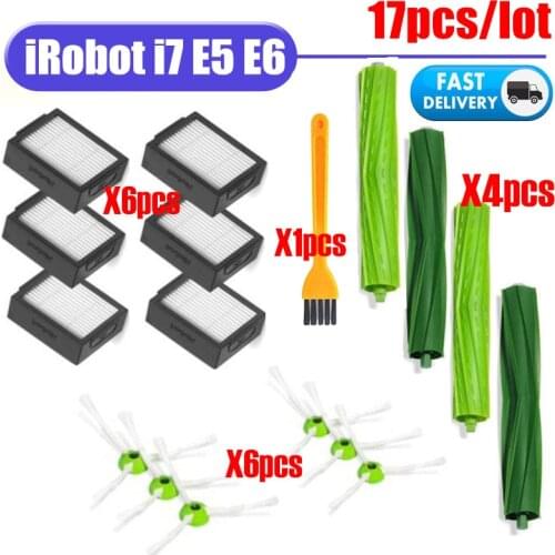 Accessories Brush Roll Side Brush Hepa Filter for iRobot Roomba i7 E5 E6 I Series Robot Vacuum Cleaner Replacement Spare Parts