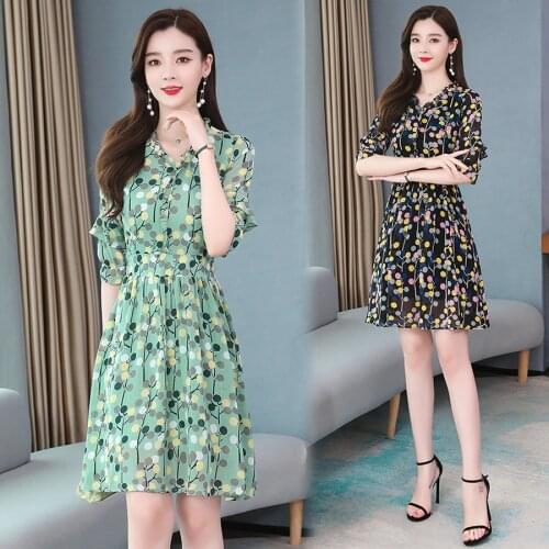 2021 Elegant Fashion Blue Print Chiffon Sexy Mini Dress Summer 3XL Plus Size Vintage Runway Dresses Women Bodycon Party Vestidos