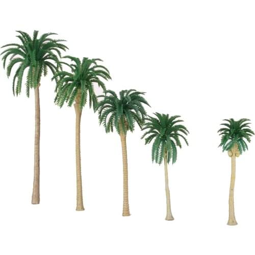 20x Coconut Palm Trees Model Train Railway Architecture Diorama Scenery 7cm