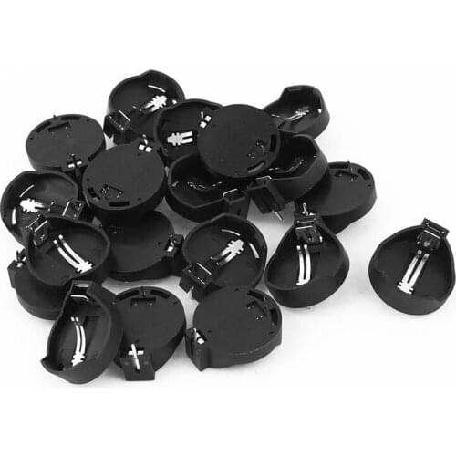 3V CR2032 CR2025 button cell battery holder adapter black 20 pieces