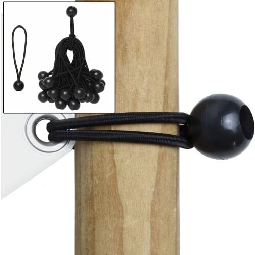 30pcs Ball Elastic Tarpaulin Tied Rope 15cm Tensioner Tie Accessory For Tent Camping Hiking Spare Accessories