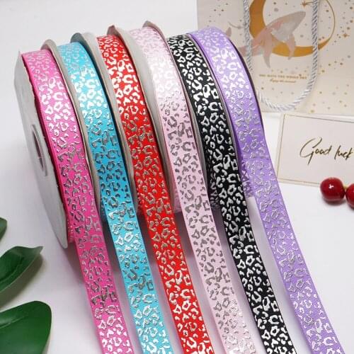 Free shipping 50 yard 7/8" gold foil printed grosgrain ribbon SP-109-G-022