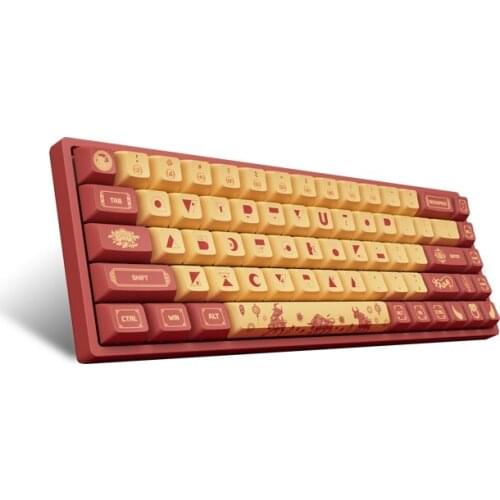 Akko 3068v2 Bluetooth 5.0 Dual Mode RGB Backlight Wireless Wired Mechanical Keyboard Hot Plug TTC Gold Powder Axis Pad