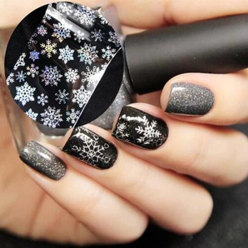 1 Sheet Christmas Snowflake Pattern Nail Foils Nail Art DIY Transfer Sticker Paper