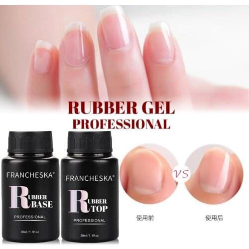 FRANCHESKA Nail Gel Nail Art Rubber For UV LED Lamp Phototherapy Primer Sealing Layer Nail Polish Multi-Use Top Base Coat TSLM2