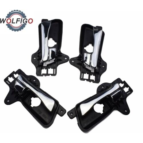 WOLFIGO Chrome Front Rear Left Right Inner Door Handle for Hyundai I20 I30 Kia Ceed 82610-2L010 826202L010 836102L010 836202L010
