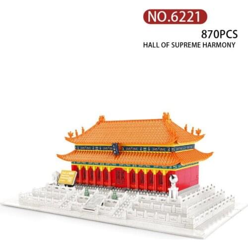 Disney Mickey mouse Around the World building block China beijing Hall of Supremes Harmony model brick toy nanobrick for gifts