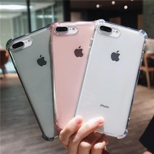 Colourful Clear Transparent TPU Silicone Case For iphone 12 Pro Mini 6 6s 7 8 Plus X Protect Case For iPhone 11 Pro XS MAX Case
