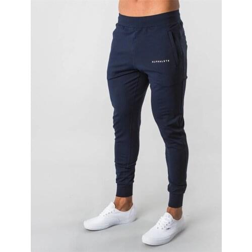 ALPHALETE New Style Mens Brand Jogger Sweatpants Man Gyms Workout Fitness Cotton Trousers Male Casual Fashion Skinny Track Pants