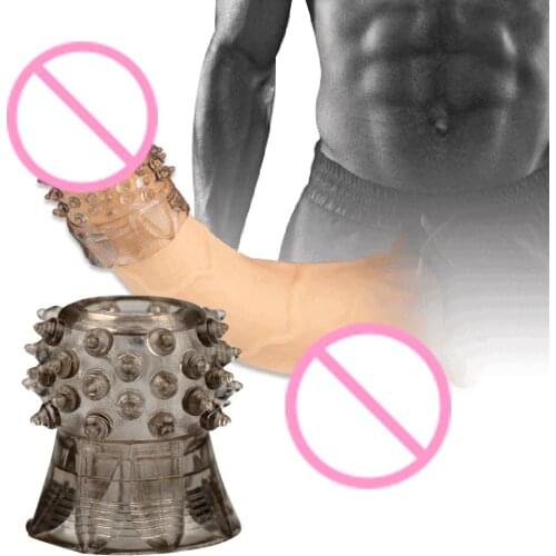 Men Spike Soft TPE Cock Ring Extender Penis Sleeve Delay Time Adults Sex Product Make your sex life enjoyable exciting sex toys