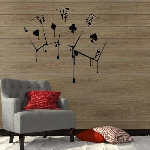 Wall Vinyl Sticker Decal Casino Poker Cards Gambling Gambler Home Decoration Accessories For Bedroom Home Interior Design C639