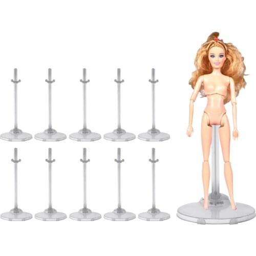 Beseged 10/5PCS Kid Transparent Doll Model Support Stands Action Figure Display Holder Doll Accessories Toy for Barbie Girl Doll