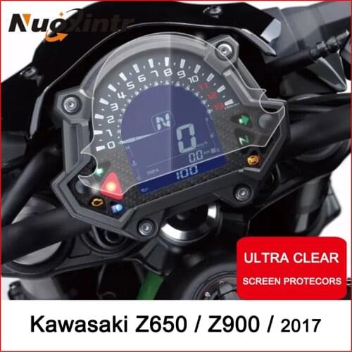 Nuoxintr Moto Cluster Scratch Protection Film Instrument Dashboard Cover Guard Blu-ray for Kawasaki Z900 Z650 2017