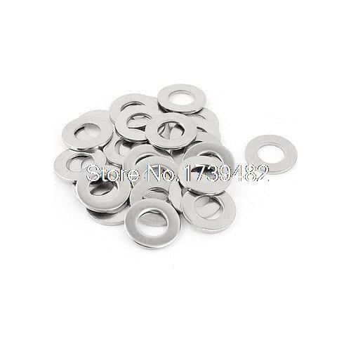 25Pcs M12 x 24mm x 2mm 304 Stainless Steel Flat Washer for Screw Bolt
