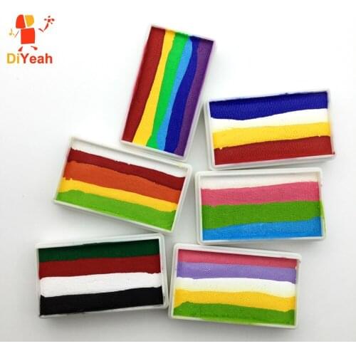 Rainbow Body Face Paint Makeup Painting Pigment 30g / set Multicolor Series Body Art Neon UV Metallic for Halloween