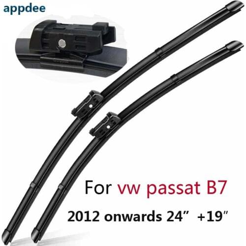Windscreen Wiper Blades For VW Volkswagen Passat B7 2012 Onwards Fit Windshield Silicone Rubber Wipers Arm