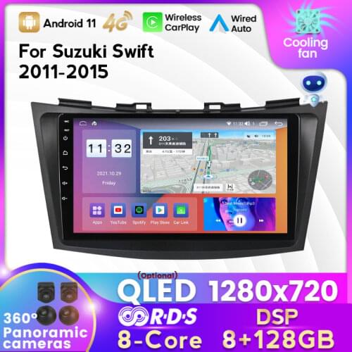 MEKEDE 8 Core 6GB+128GB 4G LTE Car GPS Navigation DVD Multimedia Player For SUZUKI SWIFT 2011-2015 Carplay AUTO DSP RDS WIFI BT