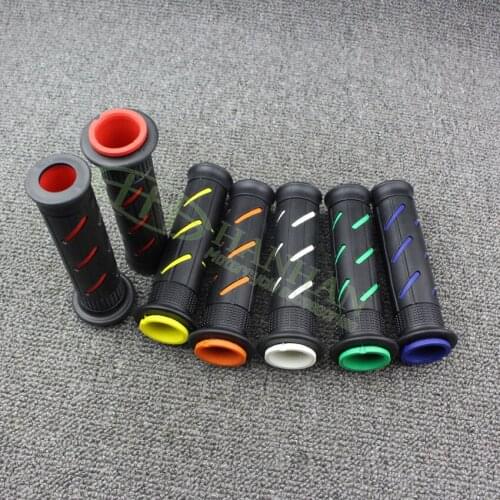 7/8'' 22MM Universal Street&Racing CNC Motorcycle Motocross Kawasaki racing bike HANDLEBAR RUBBER GEL with logo 6color