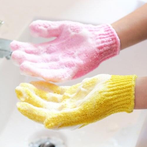 Bath For Peeling Exfoliating Mitt Glove For Shower Scrub Gloves Resistance Body Massage Sponge Wash Skin Moisturizing SPA Foam