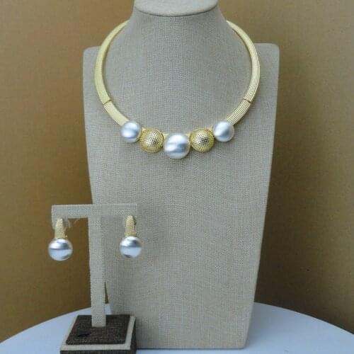 Yuminglai 2021 Dubai Luxury Jewelry Set African Fashion 24k Superior Quality Ladies Unique Design Jewelry Sets FHK7128