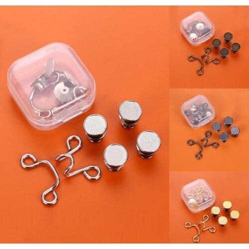 1 Set Snap Button Vintage Adjustable Titanium Steel Silver Color Handmade Personalised Snap Fastener Set for Jeans Unisex