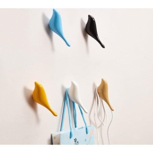 1Pc wood wall hanger bird hook behind the door hanger key chain decoration DIY hook handbag hanger towel rack home accessories