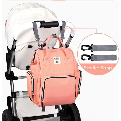 1pc Multi-functional Double Shoulder Mummy Bag Large Capacity Maternal Waterproof Zipper Backpack Baby Cart Bag Children Product