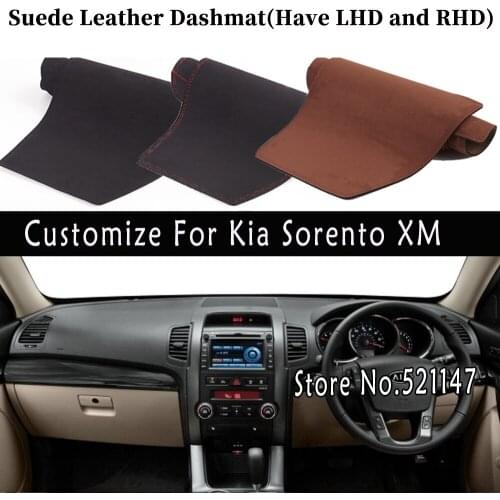 Accessories Car-styling Suede Leather Dashmat Dashboard Cover Dash Mats Carpet For Kia Sorento XM G2 2009 2010 2011 2012 2013