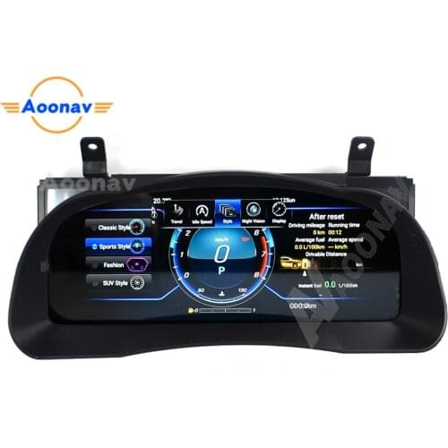 Android 9.0 Car LCD Meter instrument dashboard screen GPS Navigation For Toyota Highlander 2015-2019 Multimedia player head unit