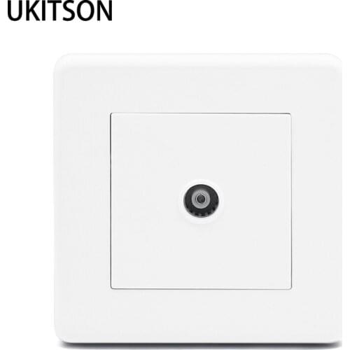 White PC Glossy Frame Coaxial TV Wall Panel For Television Plug Wholesale Price