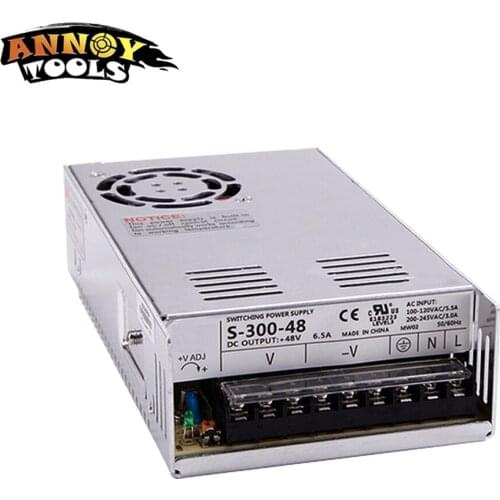 Free Shipping 48V 300W 6.25A Adjustable Smps Power Supply 48V Transformer 220v 110v AC to DC 48V For CNC engraving machine