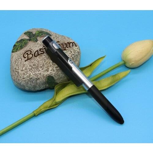 Black Ballpoint Pen Multifunctional LED Light Folding Stationery For Phone Holder School Reading Night Pen Pen Student Home V4K3