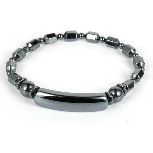 Black Hematite Bracelet For Men Fashion Natural Stone Jewelry Gift For Male Boyfriend