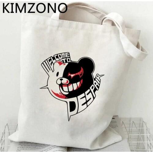 Danganronpa shopping bag shopping reusable bolsa canvas shopper handbag bag reusable boodschappentas sac toile