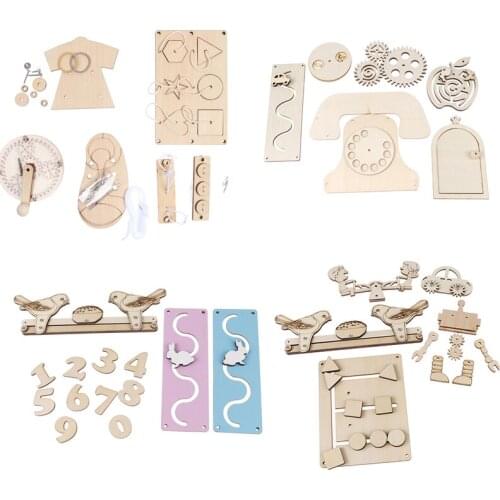 Montessori Kids Toys for Children Wooden Math Toys Puzzle Games Busy Board Diy Accessories Interactive Teaching Aids