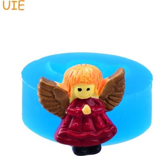 FYL220U Angel with Wings Mold Flexible Silicone Mould 25mm - Fake Sweet Cotton Candy Bakeware Chocolate Molds