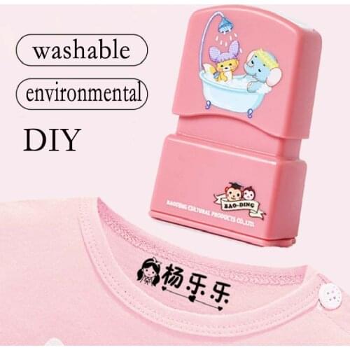 Custom-made Baby Name Stamp DIY for Children Name Seal Student Clothes Chapter Not Easy To Fade Security Name Stamp Sticker