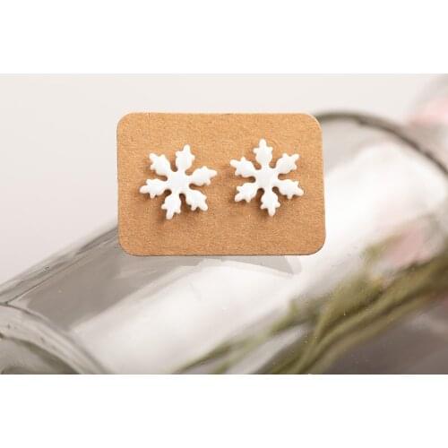 Exquisite Snowflake White Ceramic Earrings Fashion Gift Ear Studs Jewelry Wholesale For Women Girl #LY124